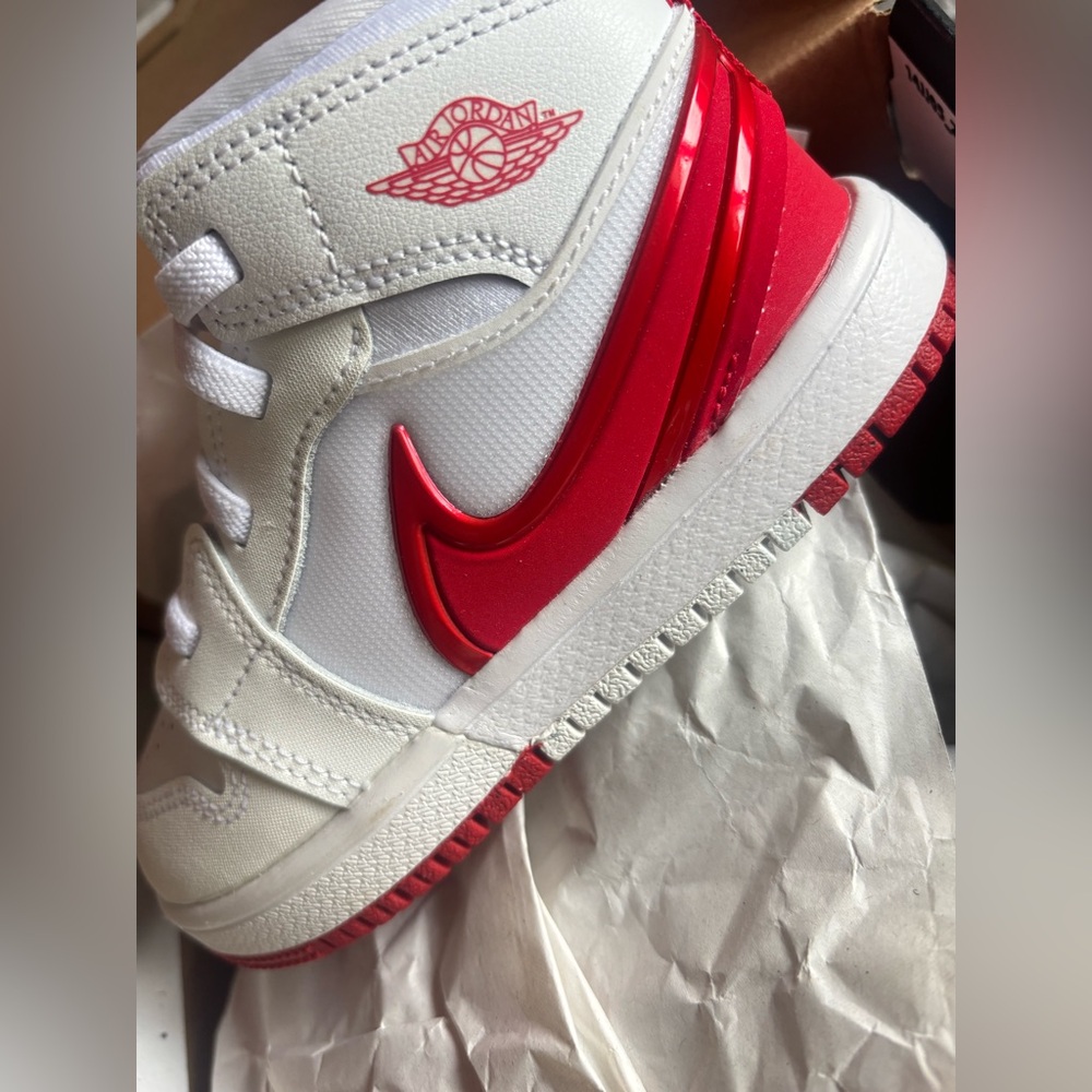 Kids Red and White Sneakers